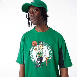 new era camiseta oversized boston celtics NBA mesh panel