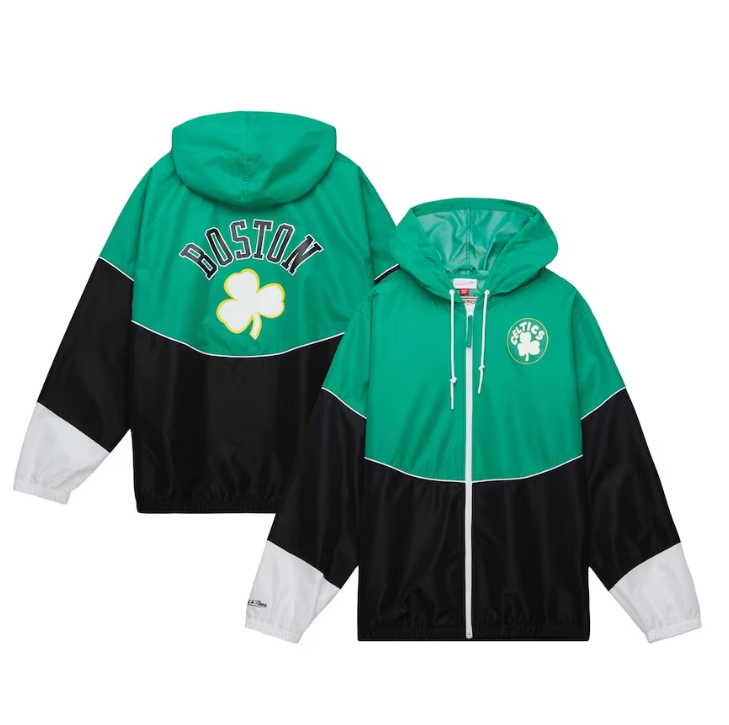 mitchell & ness chaqueta widbreaker boston celtics