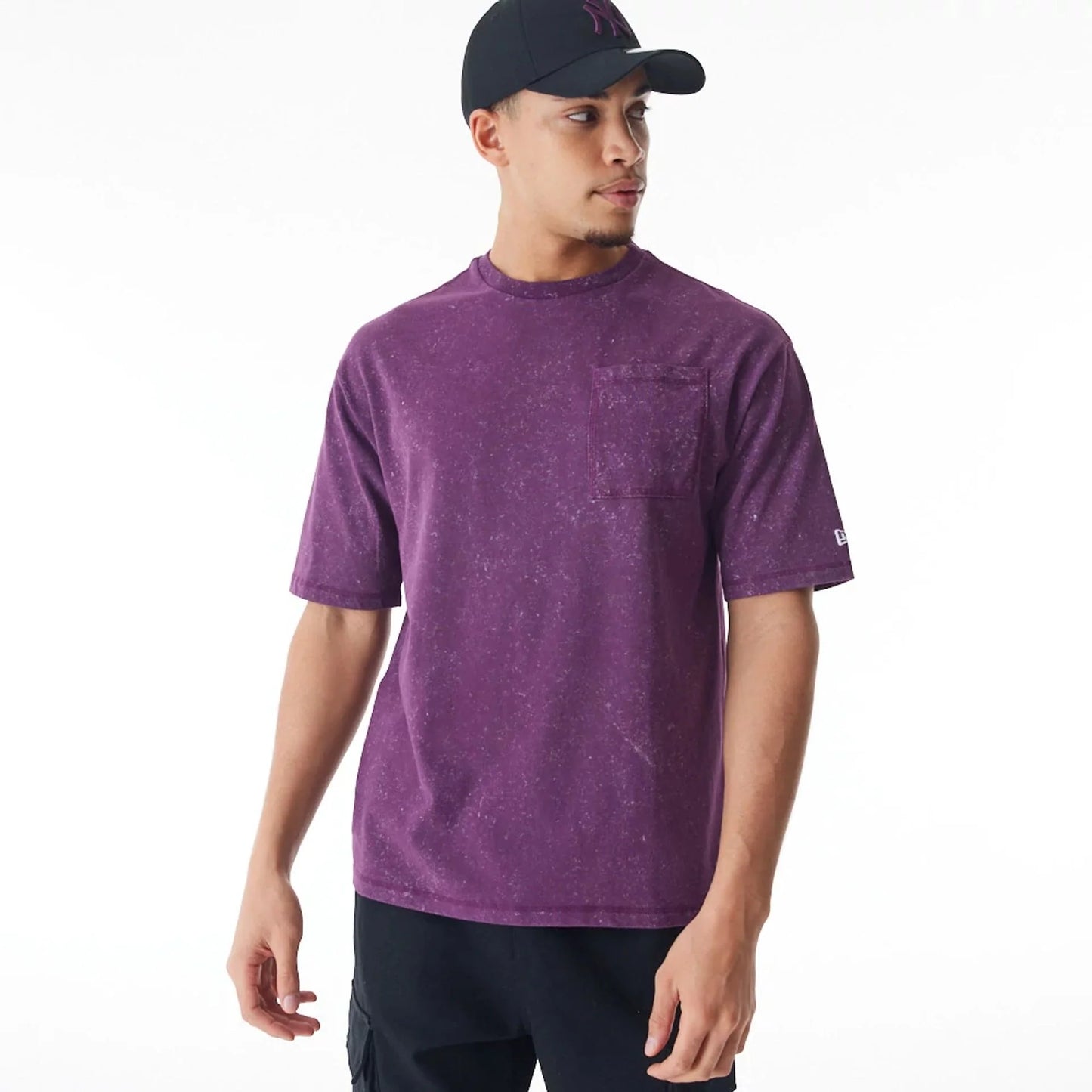 new era camiseta oversized ne washed morado