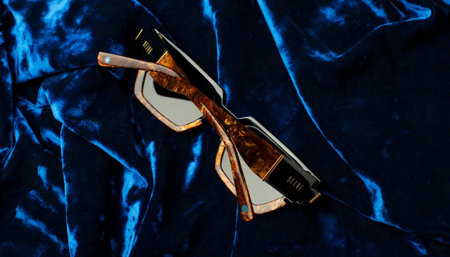 9five gafas de sol locks gold marble sunglasses – limited
