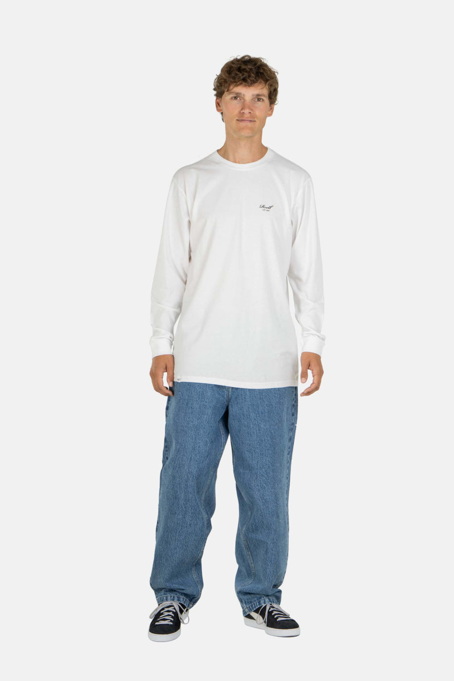 reell pantalón organic baggy vintage smoke blue