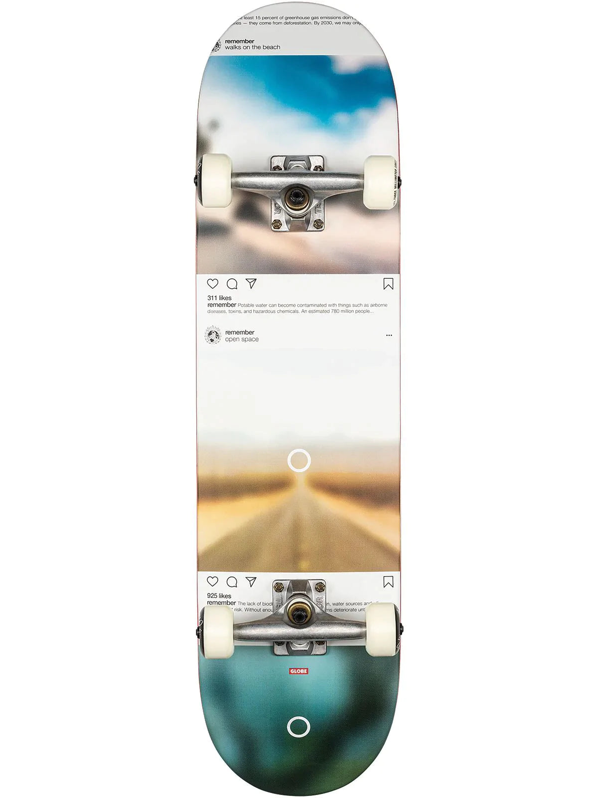 globe tabla de skate  8.25