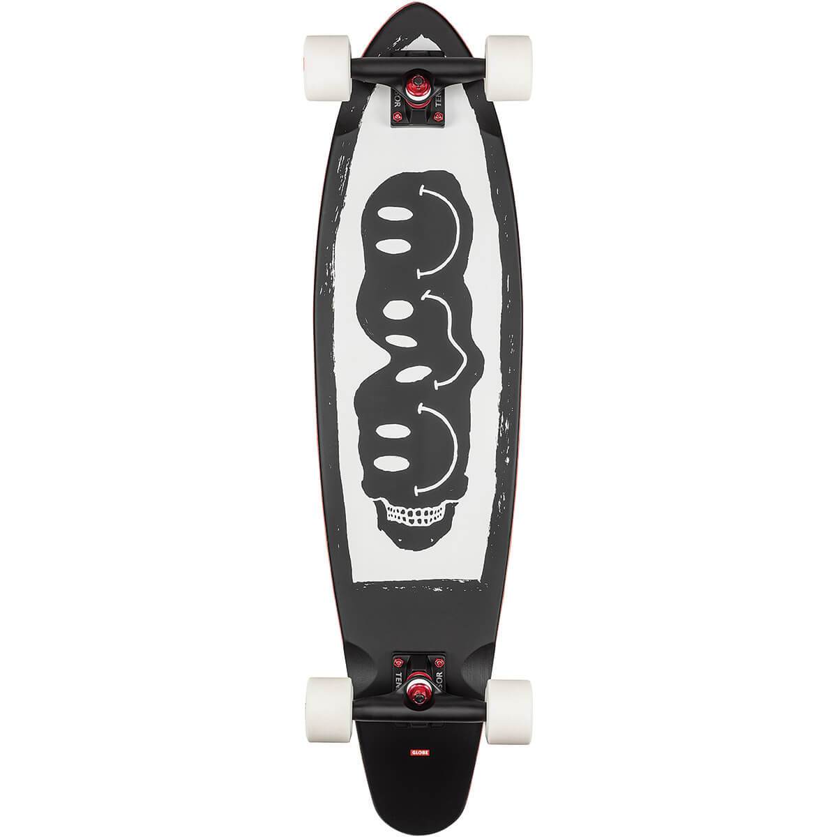 Globe Tabla de Skate Bells Negro Rojo Blanco 34" x 8.5" x 21.75"