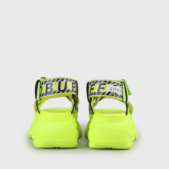 buffalo london sandalias  bo amarillo neón