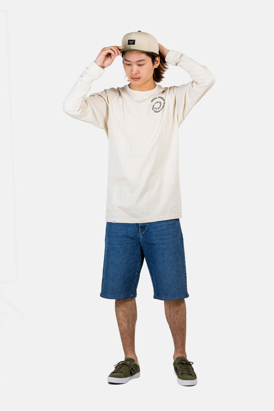 reell bermuda solid short retro mid blue