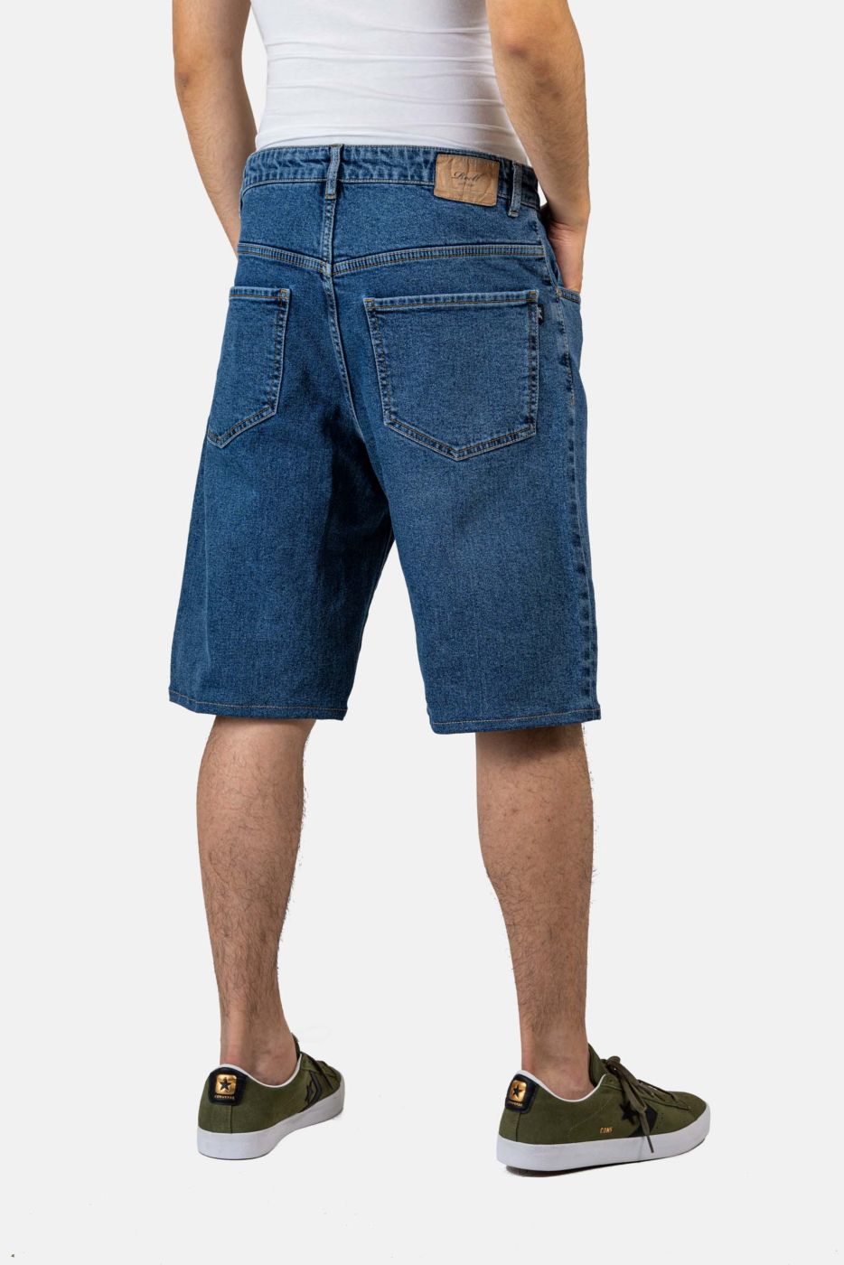 reell bermuda solid short retro mid blue