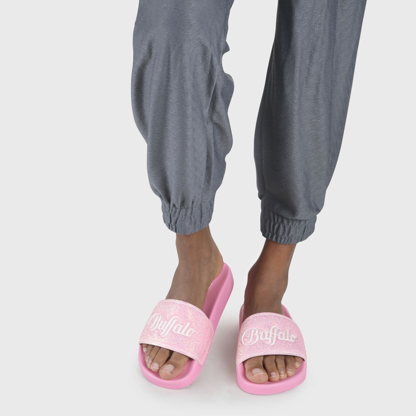 buffalo london chanclas rio glitter rosa