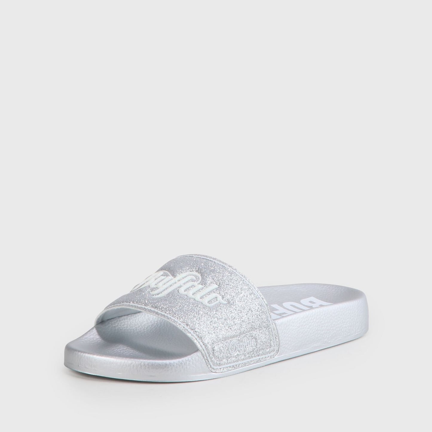 buffalo london chanclas rio glitter plateada