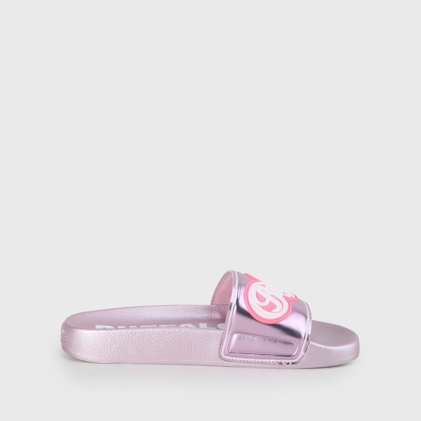 buffalo london chanclas rana morado metalizado