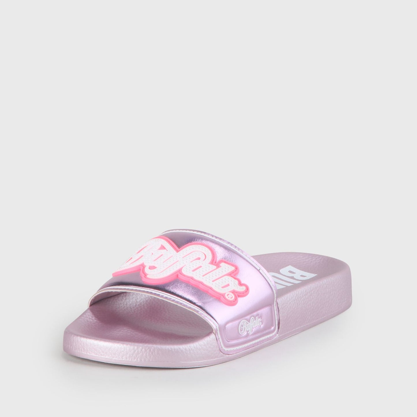 buffalo london chanclas rana morado metalizado