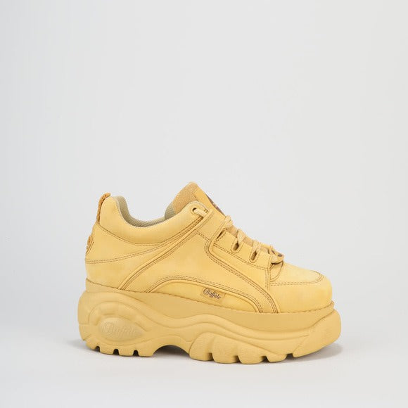 Buffalo London Zapatillas Clásicas Bajo Nubuck Cuero Beige