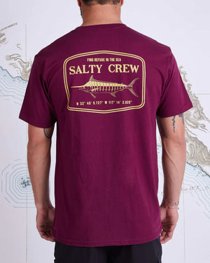 salty crew camiseta stealth burdeo