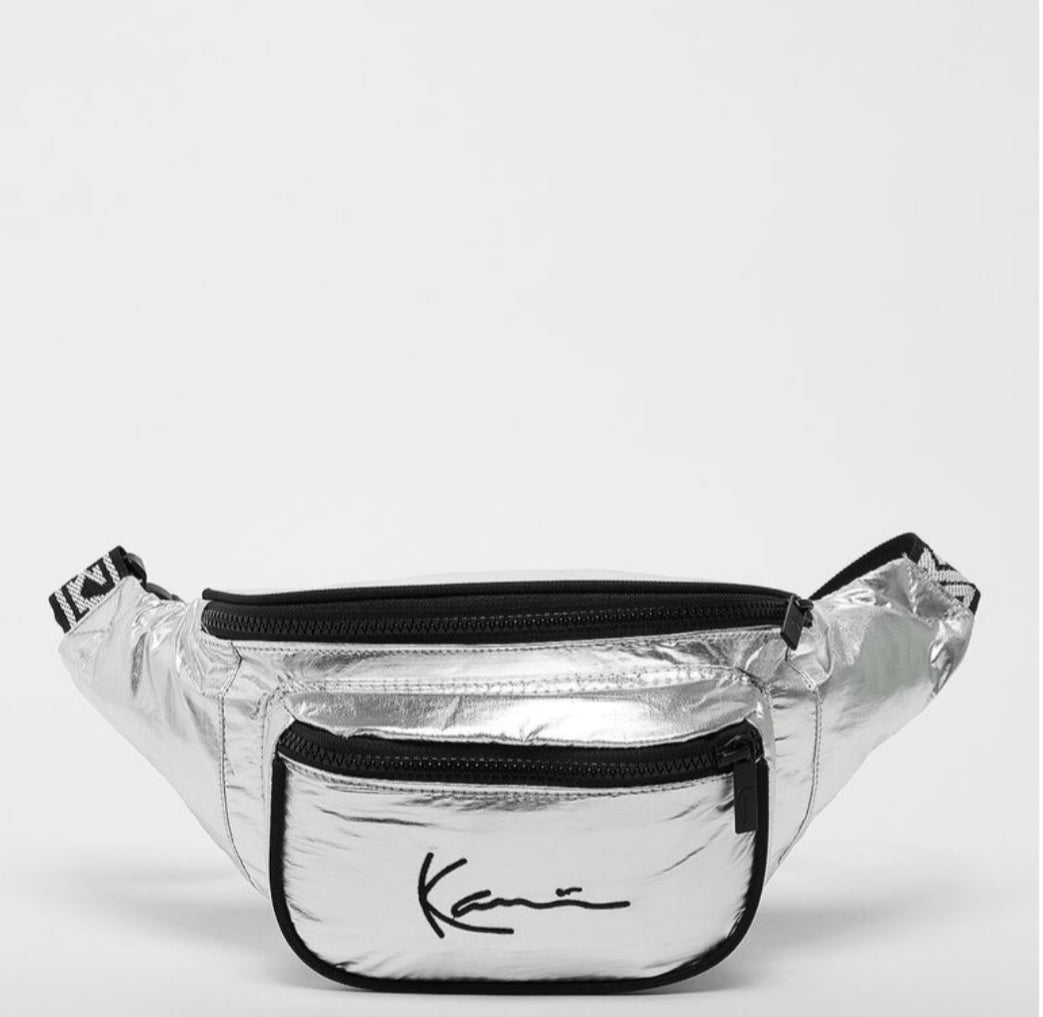 karl kani riñonera signature tape waist plata