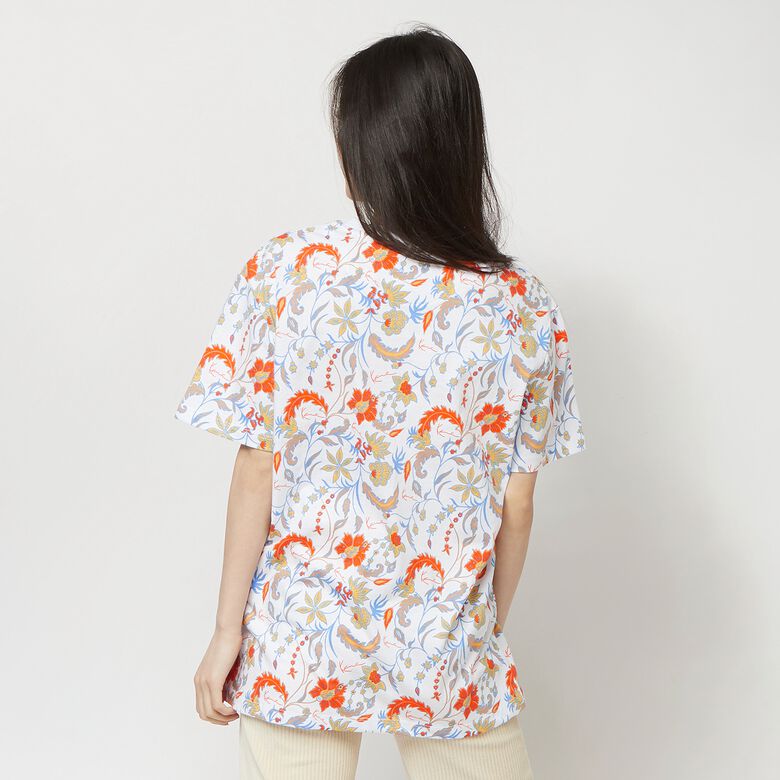 karl kani camiseta small signature flower multicolor