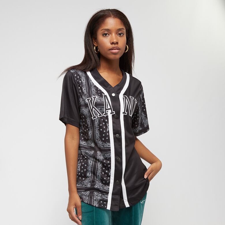 karl kani camiseta collage paisley block baseball