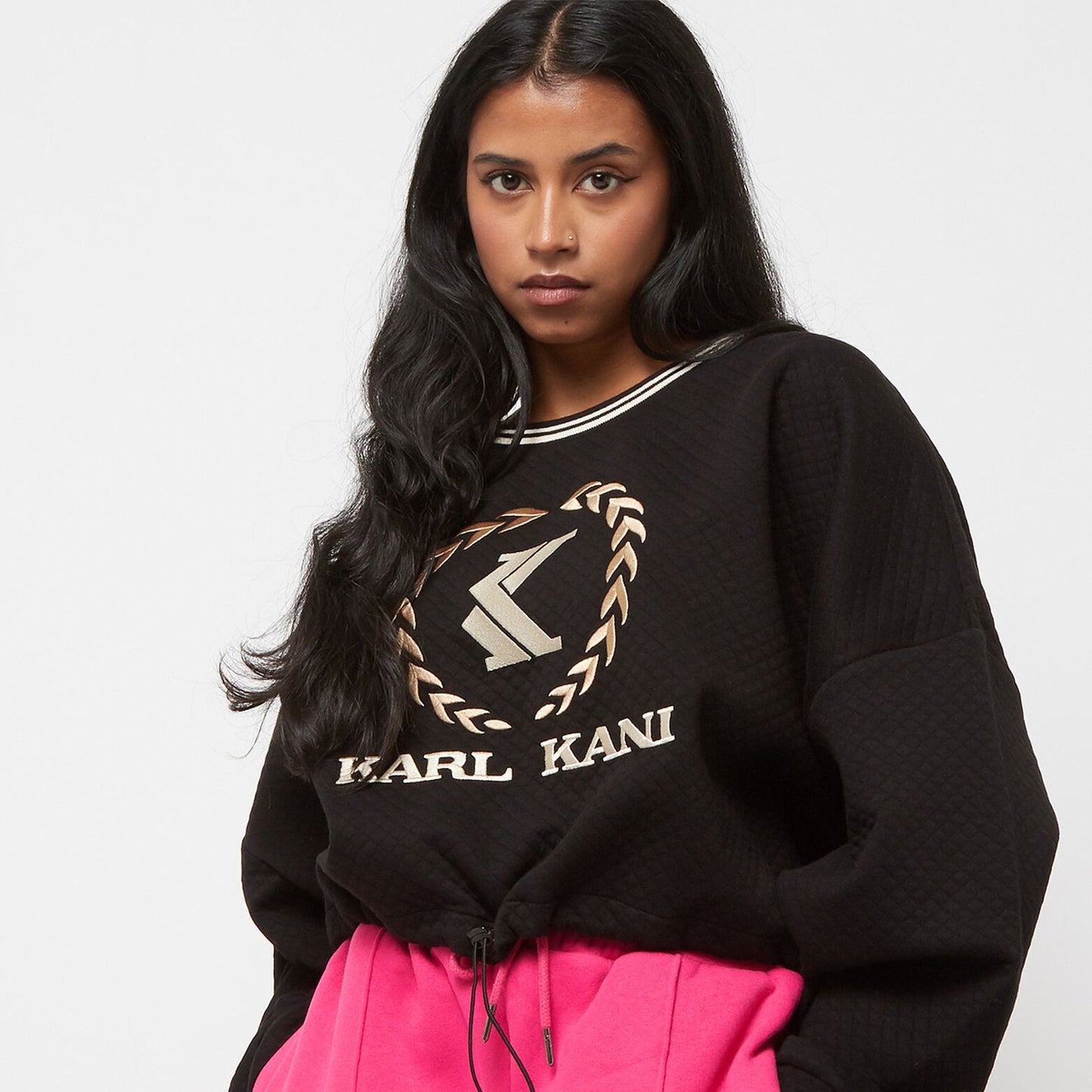 Karl Kani sudadera Retro Emblem Polo Neck Rhombus Pullover