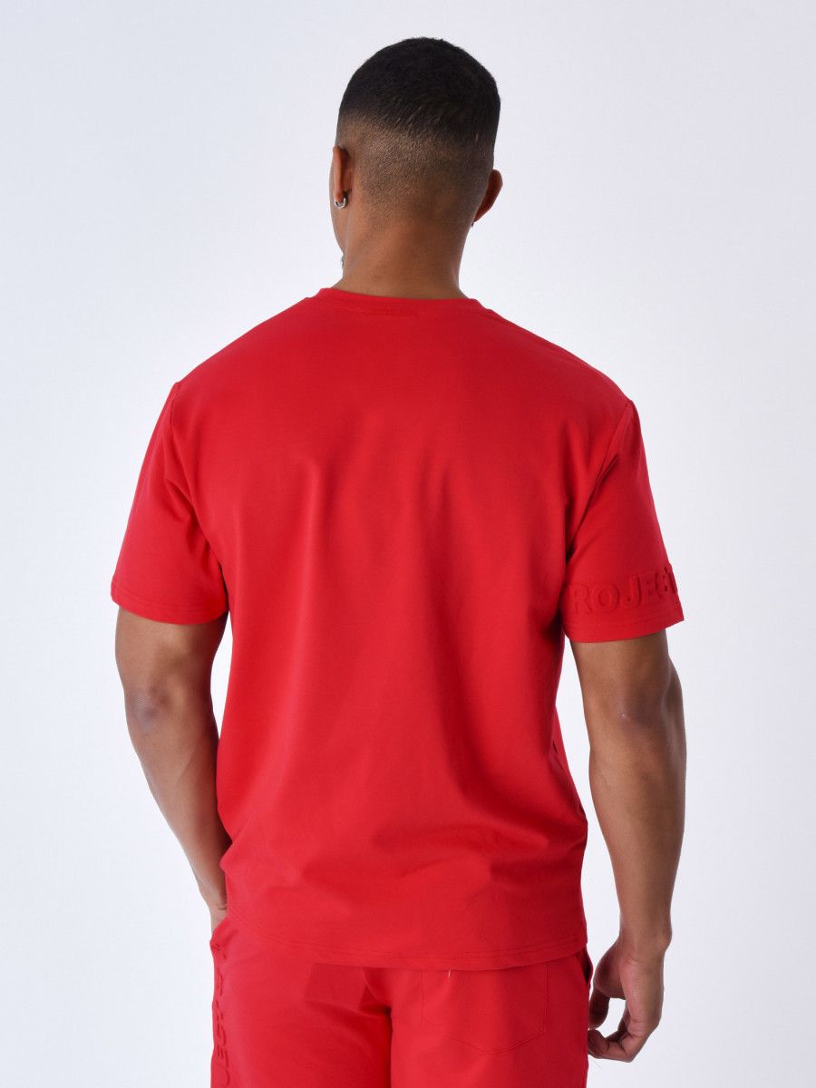 project x paris camiseta bolsillo rojo