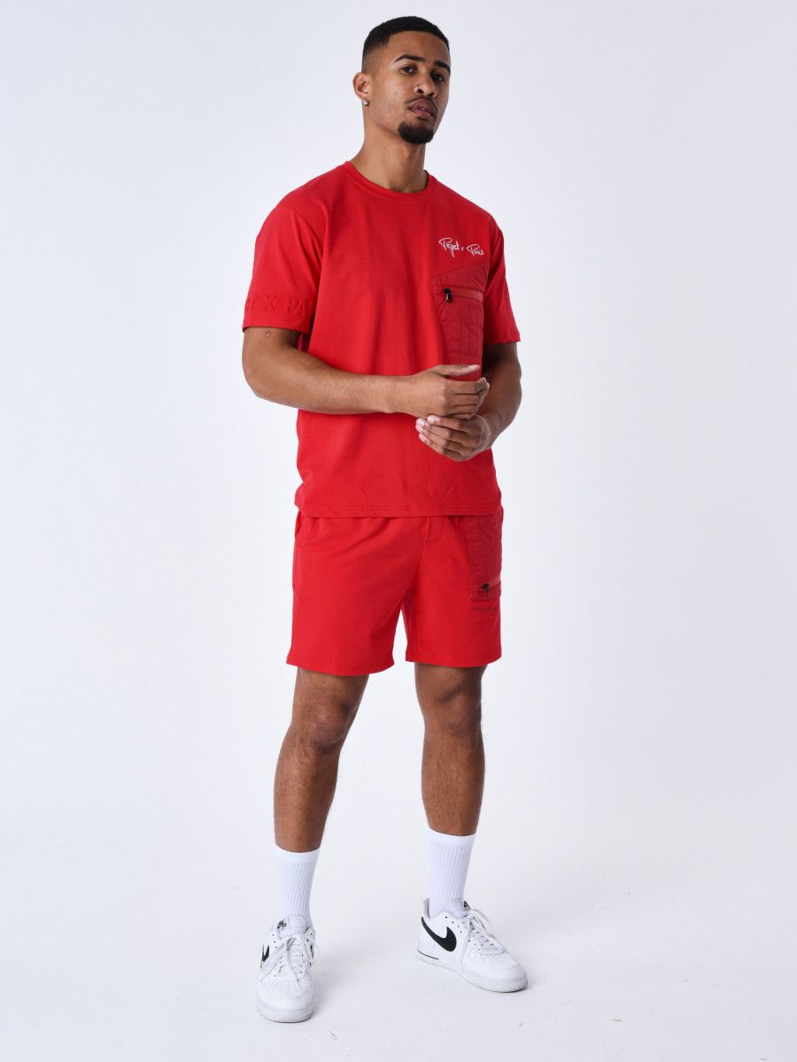 project x paris bermuda bolsillo rojo