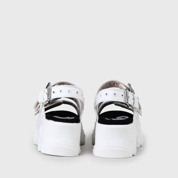 Buffalo London Sandalias GLDR OB Cuero Blancas