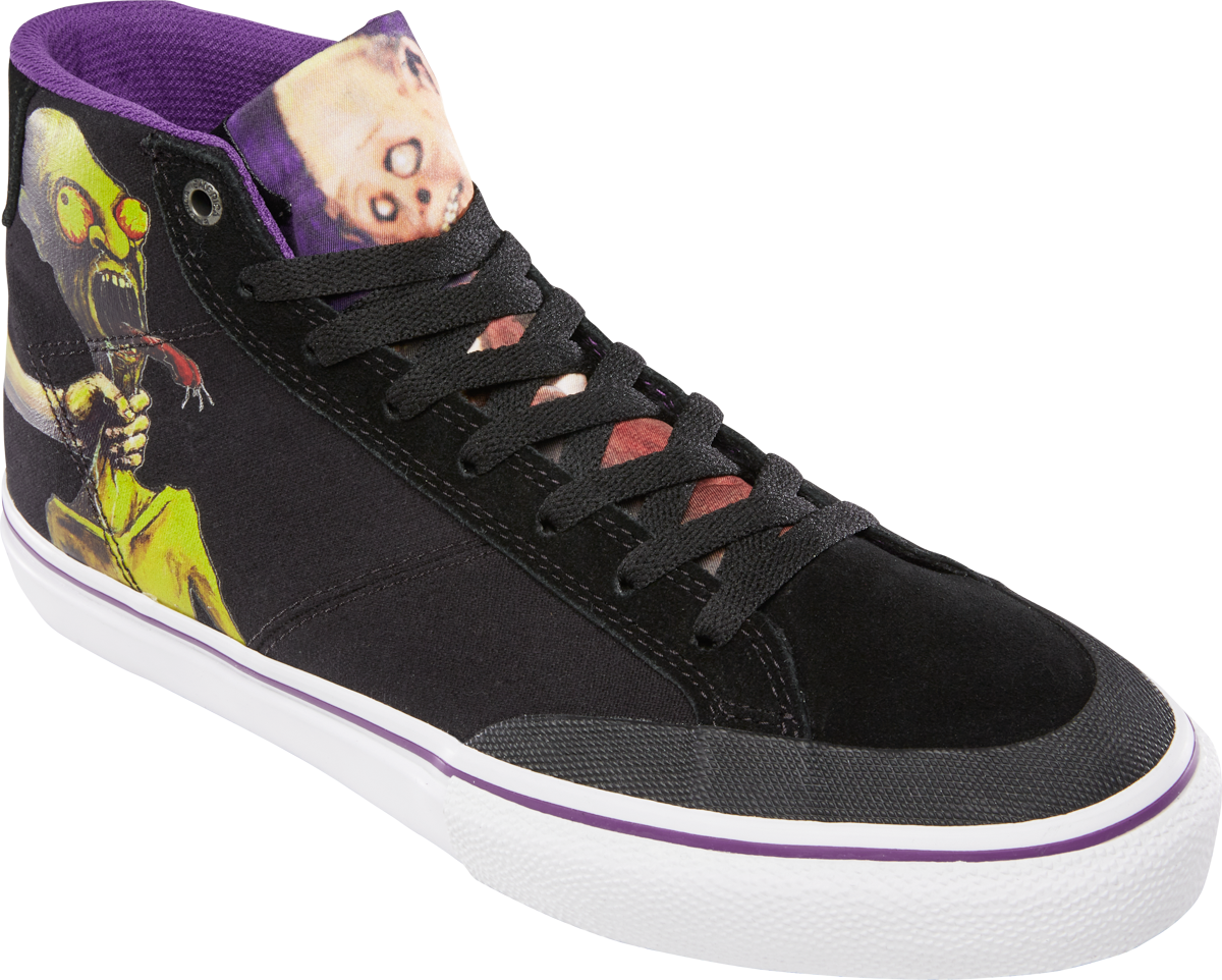 emerica zapatilla omen hi x dinosaur jr. negro