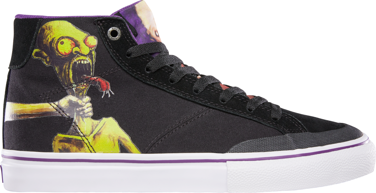 emerica zapatilla omen hi x dinosaur jr. negro