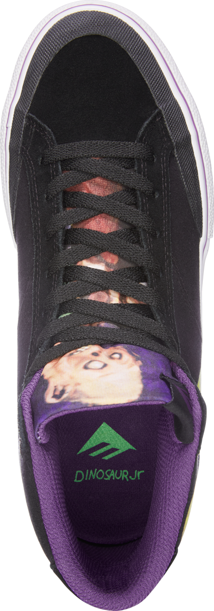 emerica zapatilla omen hi x dinosaur jr. negro