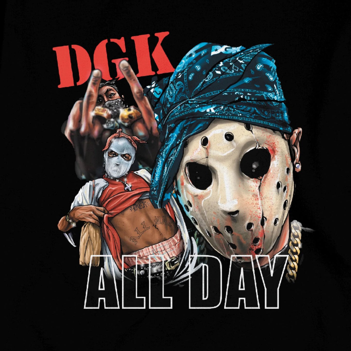 dgk camiseta manga larga animated black