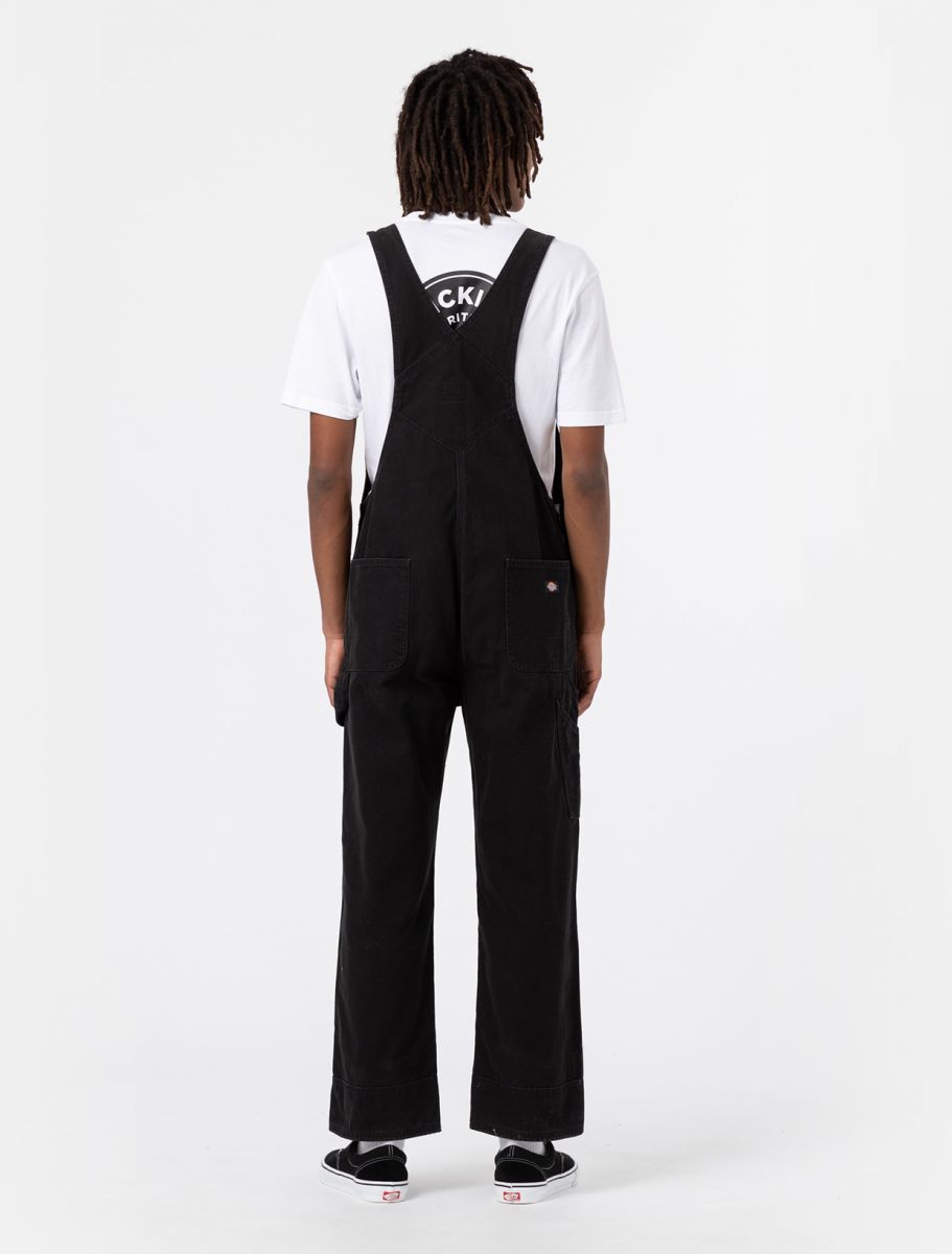 dickies pantalón peto duck canvas bib negro