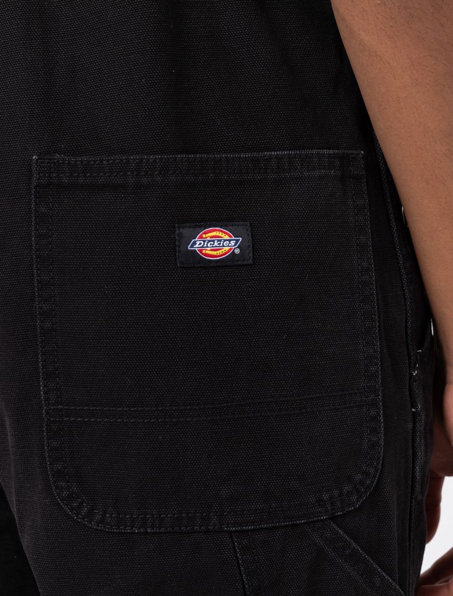 dickies pantalón peto duck canvas bib negro