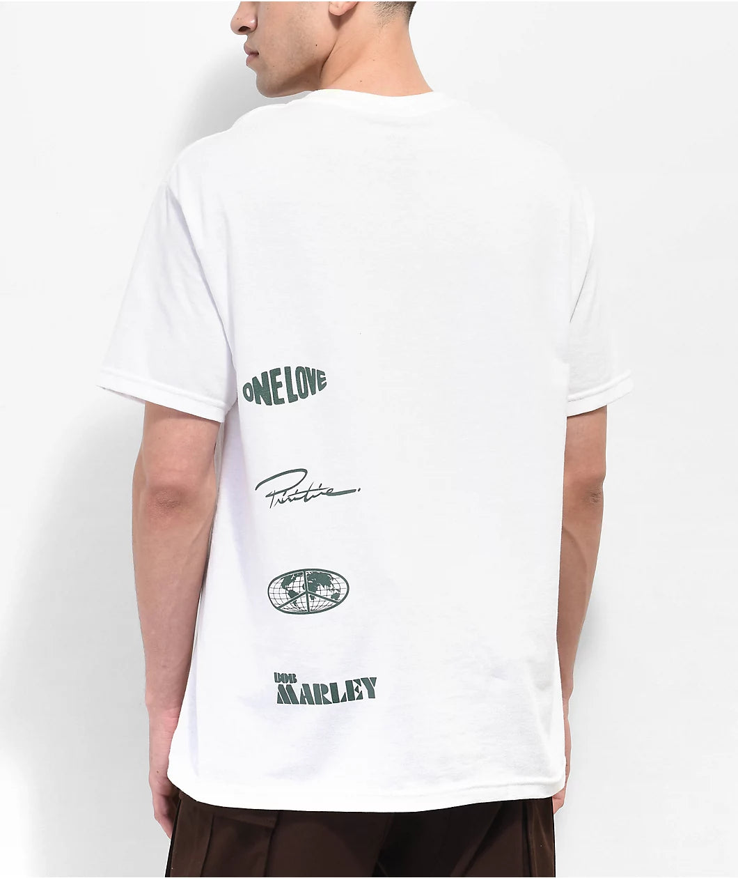 primitive camiseta x bob marley wildone blanco