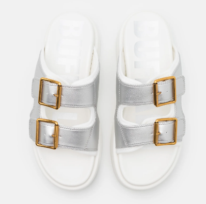 Buffalo London Sandalias Renita Blanco Plata