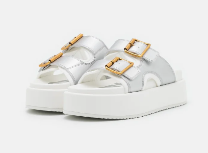 Buffalo London Sandalias Renita Blanco Plata