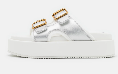 Buffalo London Sandalias Renita Blanco Plata
