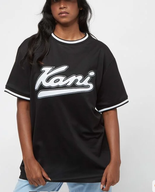 karl kani camiseta mujer varsity mesh