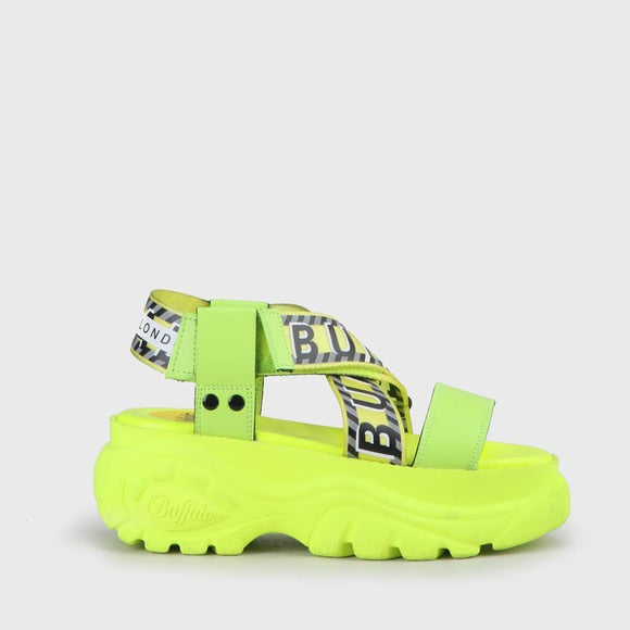 buffalo london sandalias  bo amarillo neón