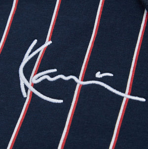 karl kani sudadera small signature pinstripe azul/rojo/blanco
