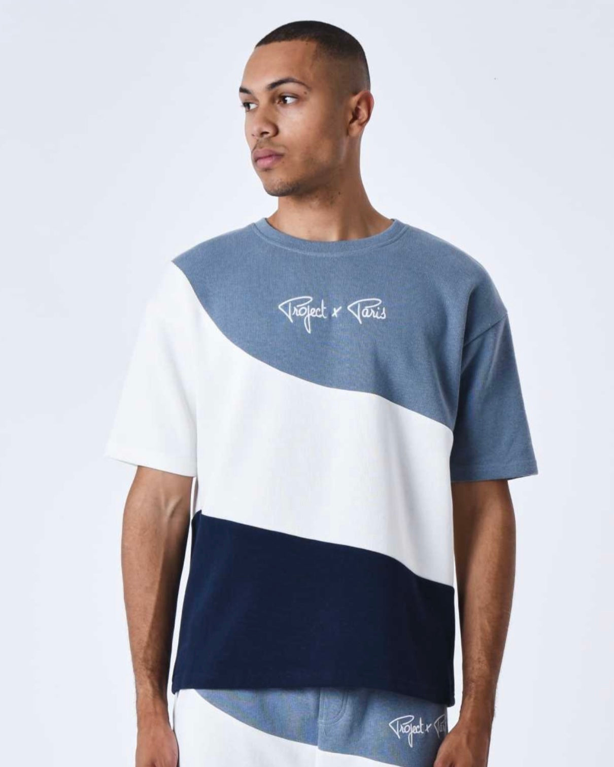 project x paris camiseta tricolor azul blanco