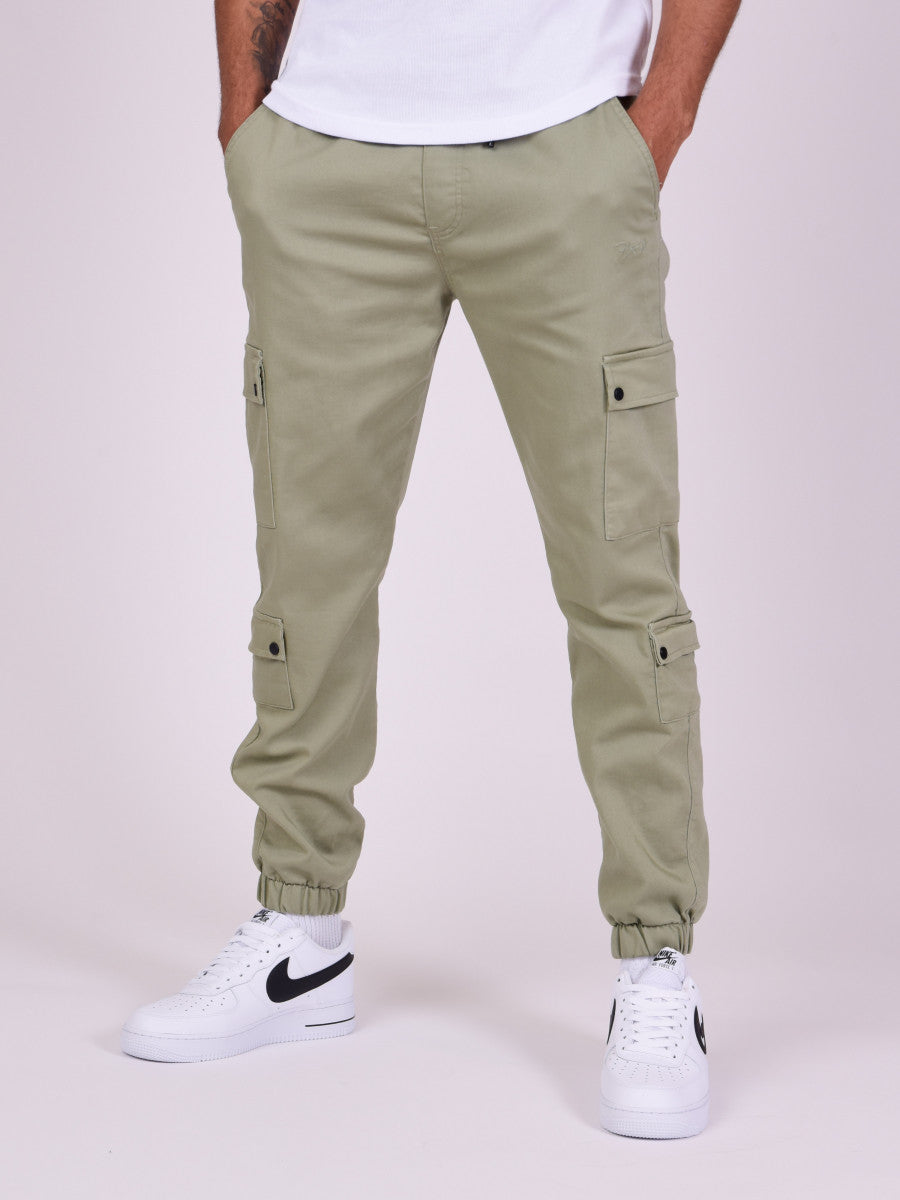 project x paris pantalón multi pocket cargo jean khaki