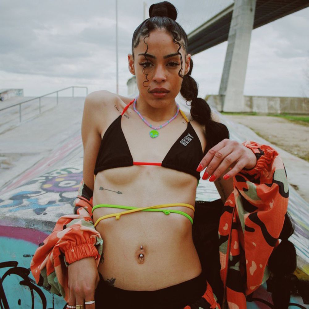 grimey bañador toughest girl bikini top black
