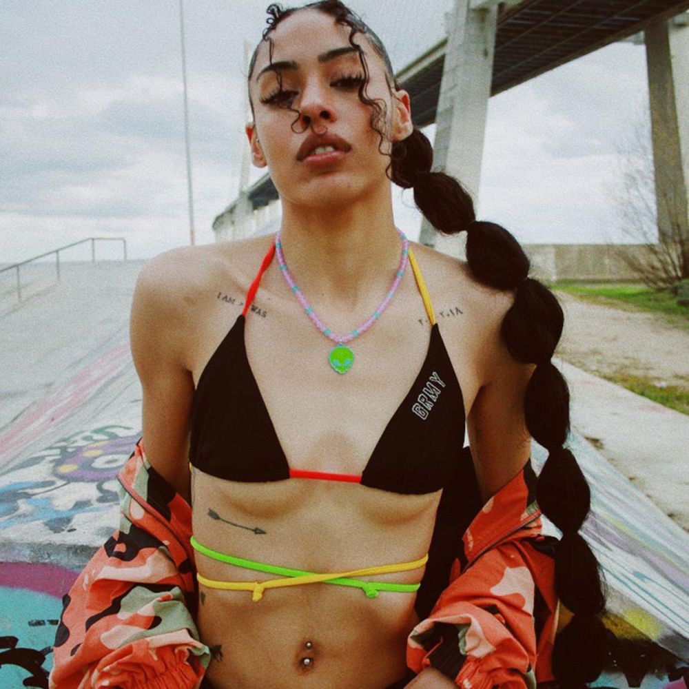 grimey bañador toughest girl bikini top black
