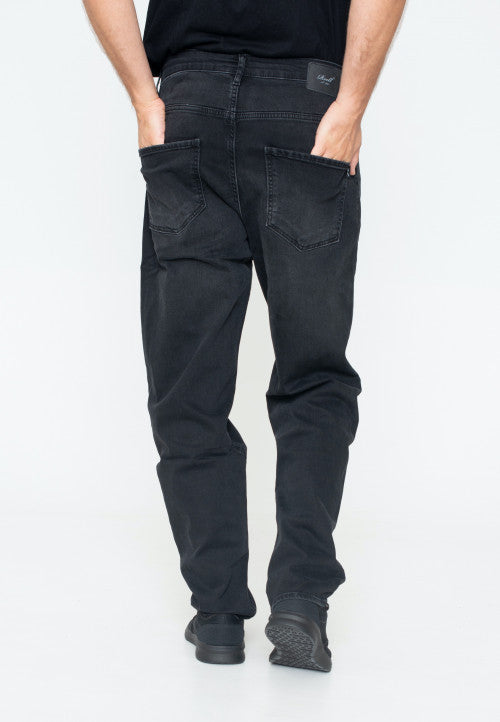 reell pantalon rave black wash