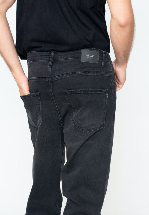 reell pantalon rave black wash