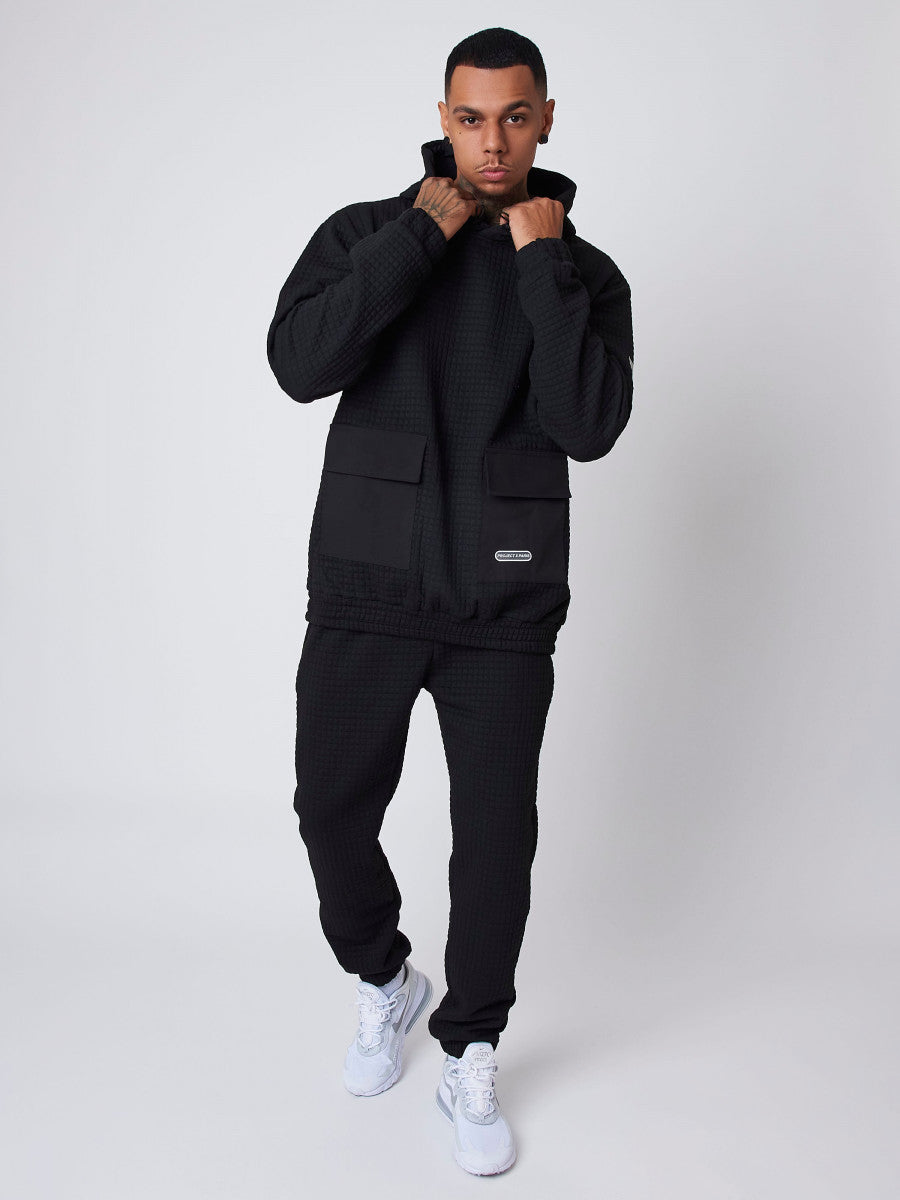project x paris Sudadera suelta acolchada cuadrada - Negro