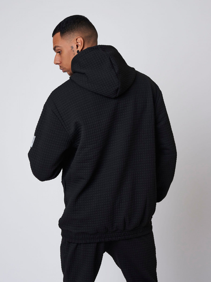 project x paris Sudadera suelta acolchada cuadrada - Negro