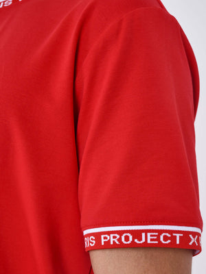project x paris camiseta con logotipo bordado - Rojo