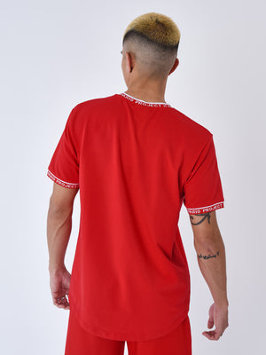project x paris camiseta con logotipo bordado - Rojo