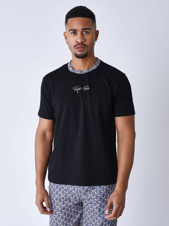 project x paris camiseta clásica graphic gaze cuello - Negro