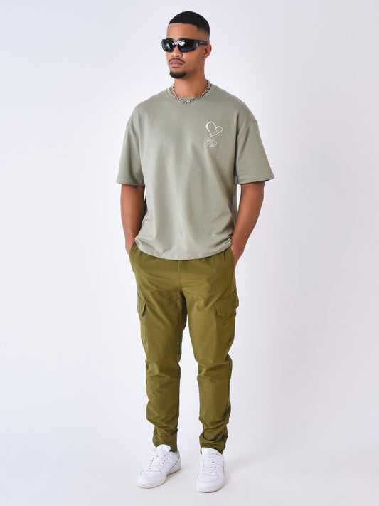 project x paris pantalon carga técnica multibolsillo - Caqui