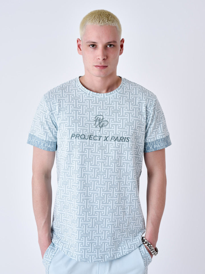 project x paris camiseta estampada Labyrinth - Azul hielo