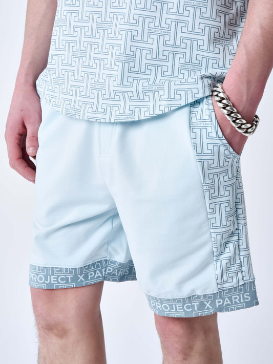 project x paris bermudas con estampado de laberinto - Azul hielo